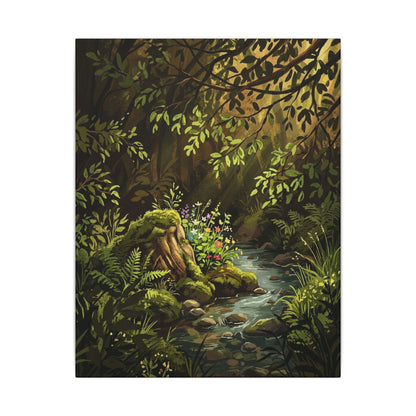 Golden Hour Silk Drape Canvas Art - Dark Japandi Datsuzoku