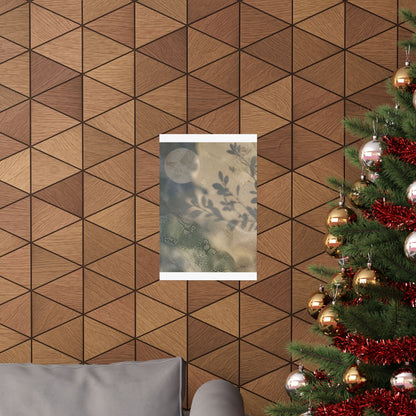 Winter Shadow Play Texture Wall Art Print | Cozy Decor