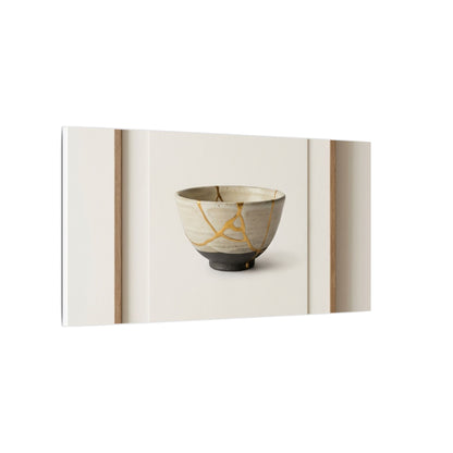 Kintsugi Charcoal Canvas Art