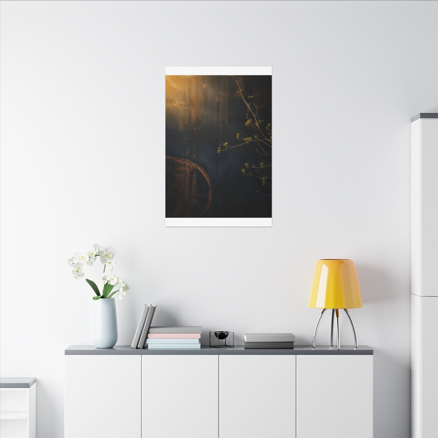 Spring Rust Patina Dark Texture Canvas Art | Moody Decor