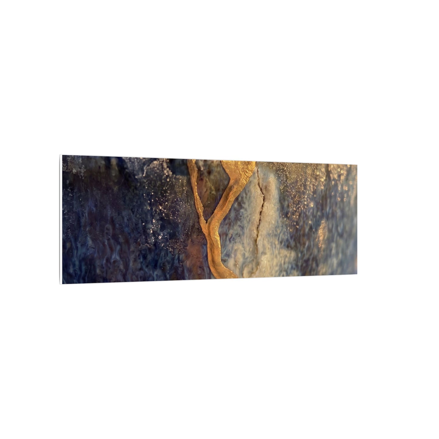 Winter Ceramic Bowl Gold Vein Canvas Art | Healing Decor