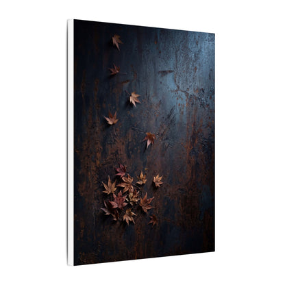 Moonlight Rust Patina Canvas Art - Dark Japandi Mono No Aware