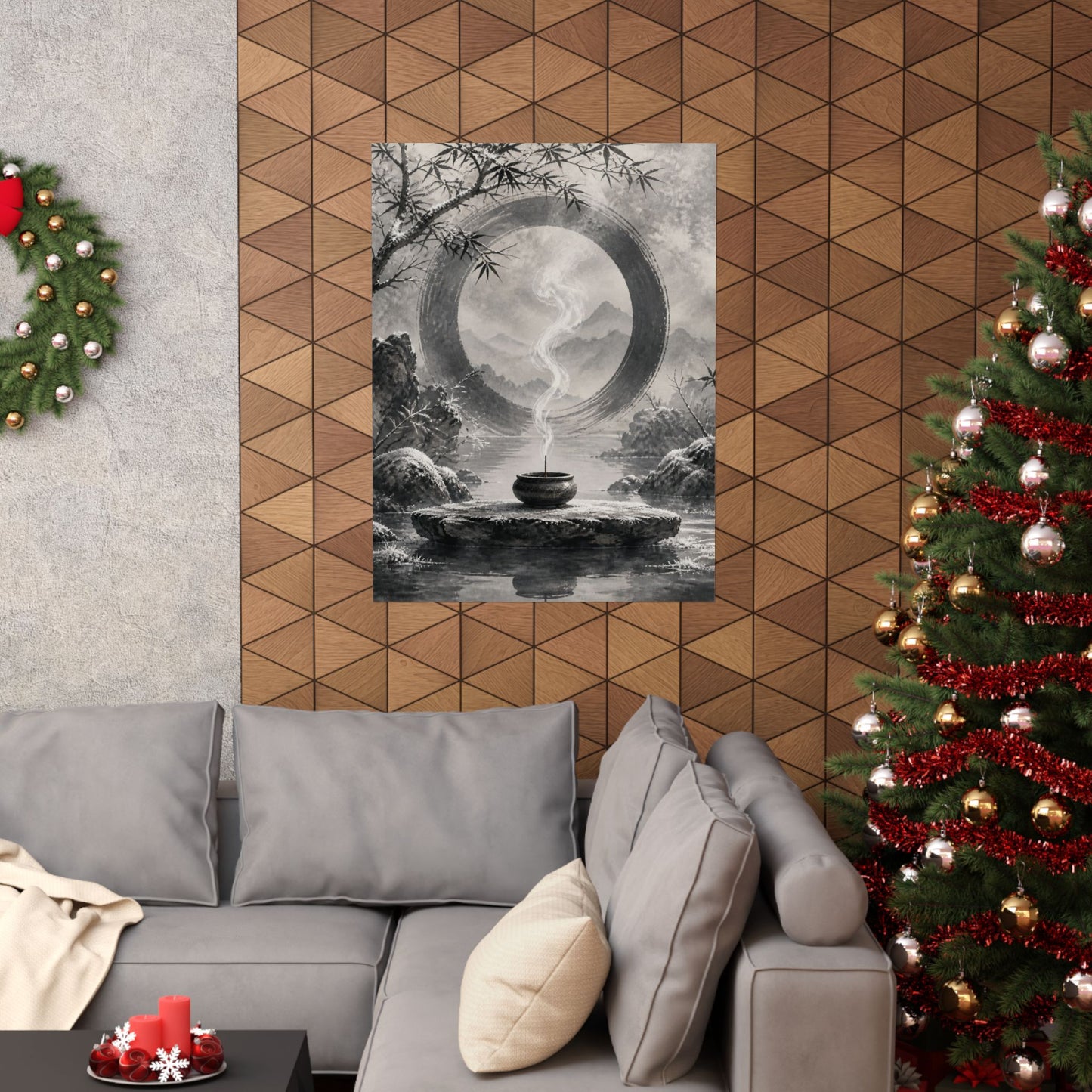 Dappled Incense Smoke Wall Art Print - Zen Seijaku