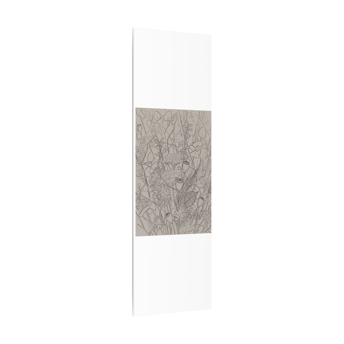 Summer Dried Flowers Minimal Line Canvas Art | Elegant Decor