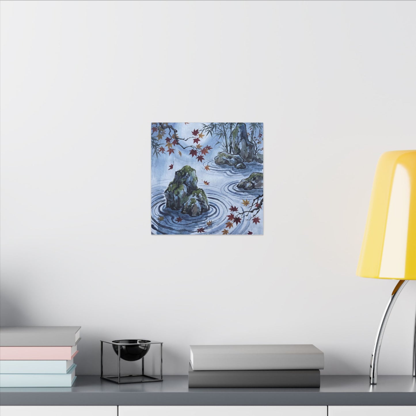 Rock Garden Autumn Canvas Art | Zen Tranquil Design