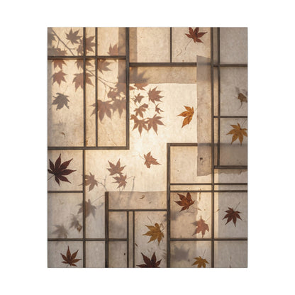 Shoji Screen Japanese Pattern Canvas Art | Neutral Japandi Art