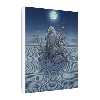 Spring Rock Garden Ukiyo E Inspired Canvas Art | Tranquil Decor