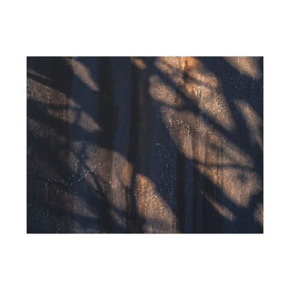 Dark Japandi Shadow Play in Golden Hour | Shadow Zen Canvas Art Art Print
