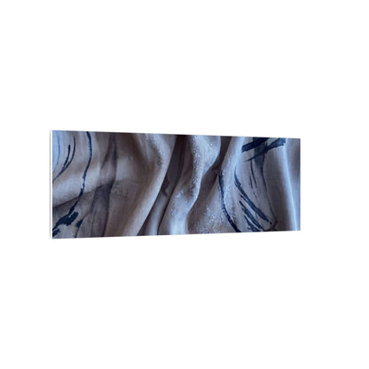Silk Drape Winter Canvas Art | Japandi Earthy Design