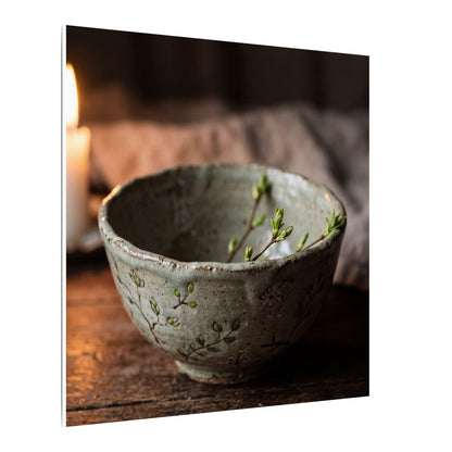 Ceramic Bowl Spring Canvas Art | Japandi Neutral Design
