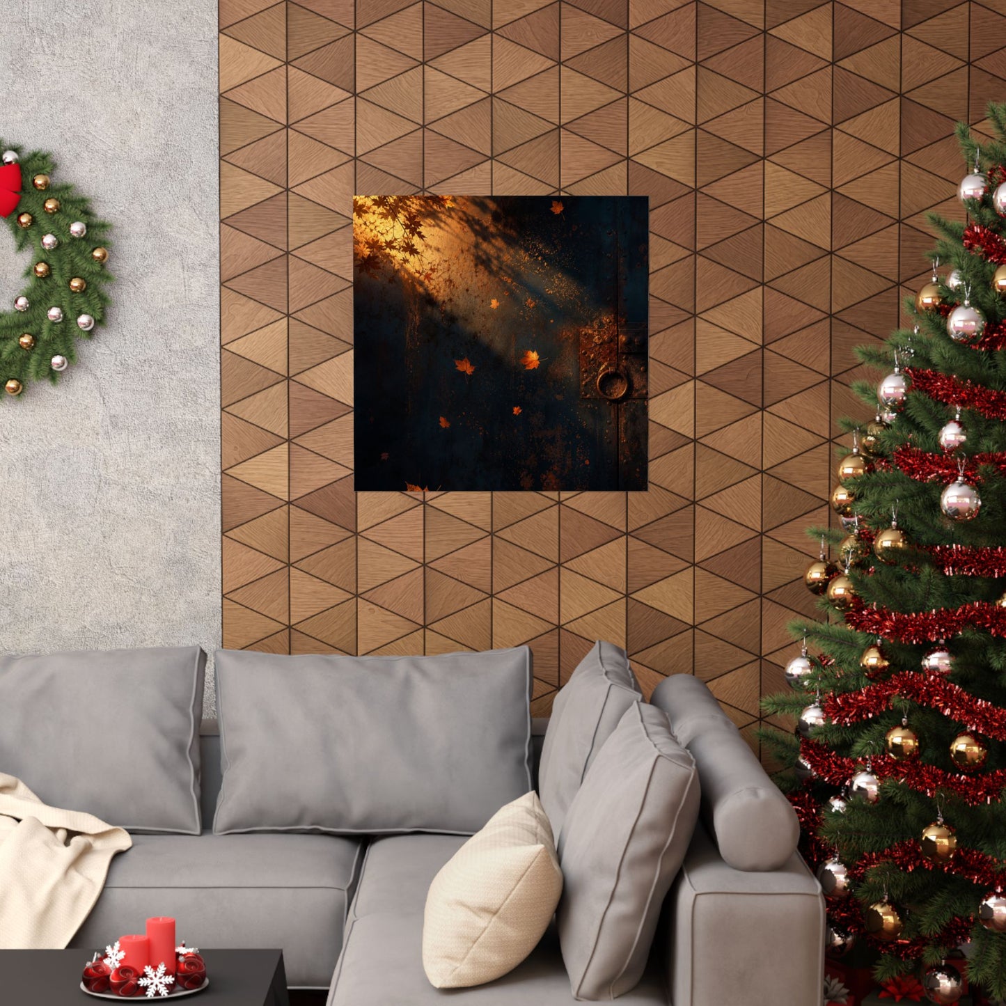 Rust Patina Wall Art Print | Autumn Dark Japandi Shadow Zen Art