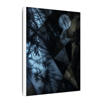 Shadow Play Winter Canvas Art | Dark Japandi Luxurious Design