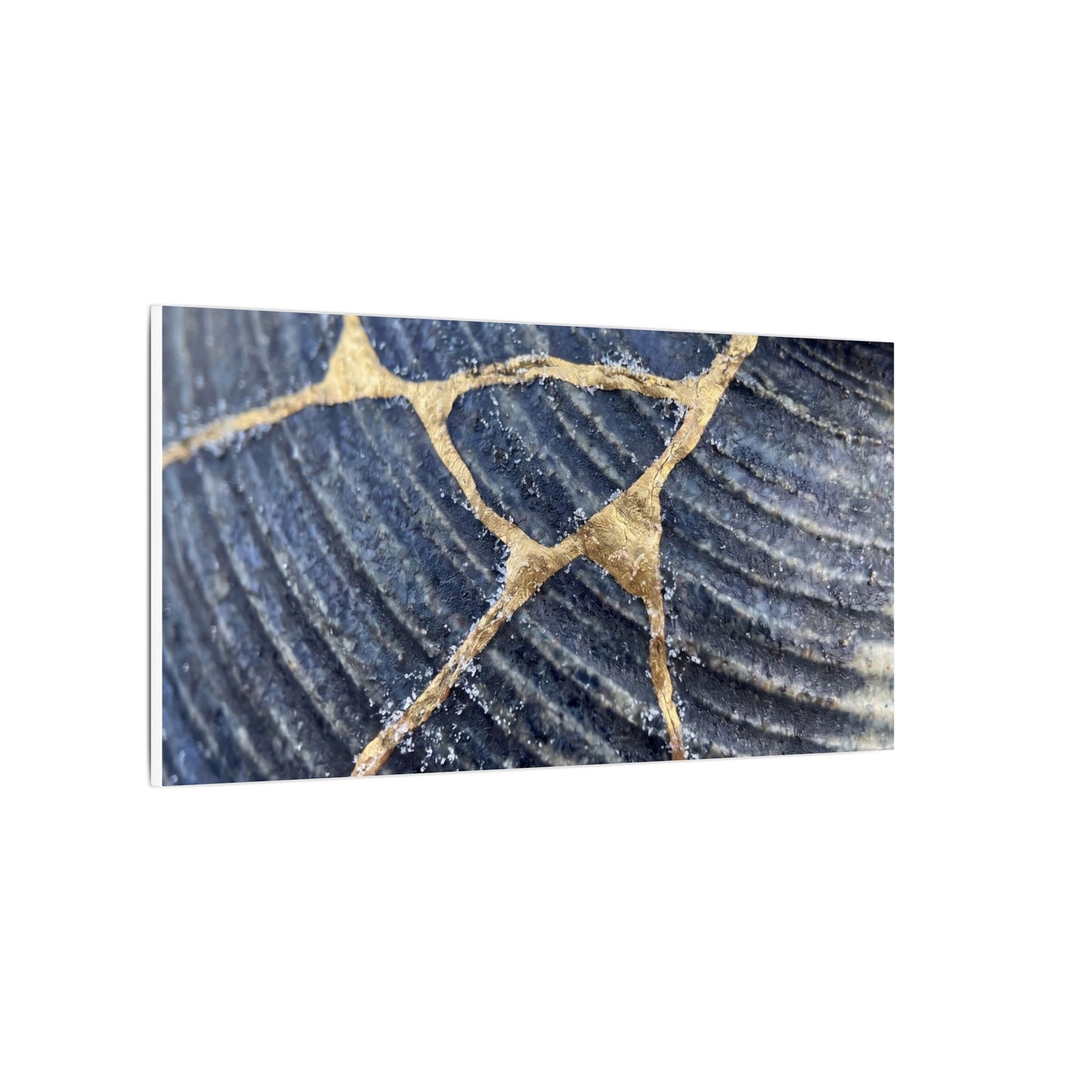 Shibui Water Ripple Canvas Art - Kintsugi Gold Repair