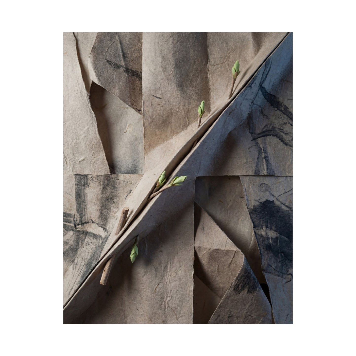 Moonlight Paper Fold Wall Art Print - Japandi Datsuzoku
