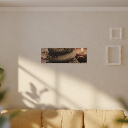 River Stones Canvas Art | Autumn Japandi Texture Art
