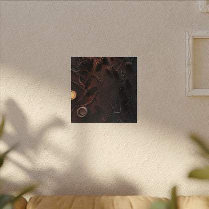 Dried Flowers Canvas Art | Winter Dark Japandi Moody Minimal Art