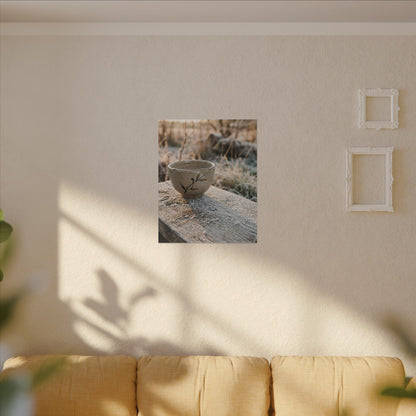 Golden Hour Ceramic Bowl Canvas Art - Japandi Ma