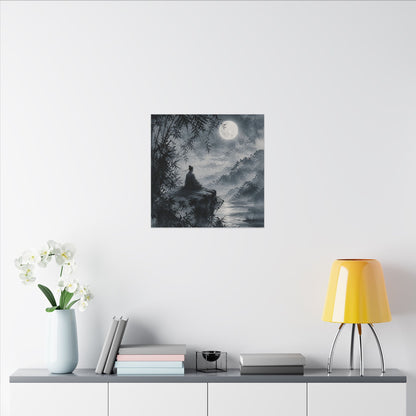 Ink Brushstroke Sumi E Canvas Art | Serene Zen Art