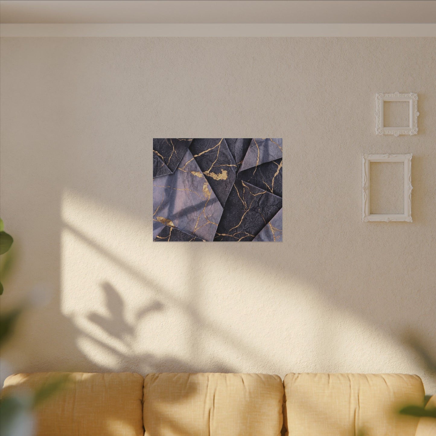 Seijaku Paper Fold Canvas Art - Kintsugi Gold Vein