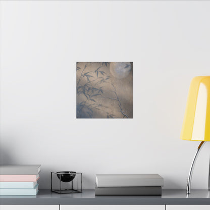 Shadow Play Canvas Art | Winter Japandi Japanese Pattern Art