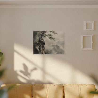 Spring Pine Tree Watercolor Canvas Art | Warm Decor