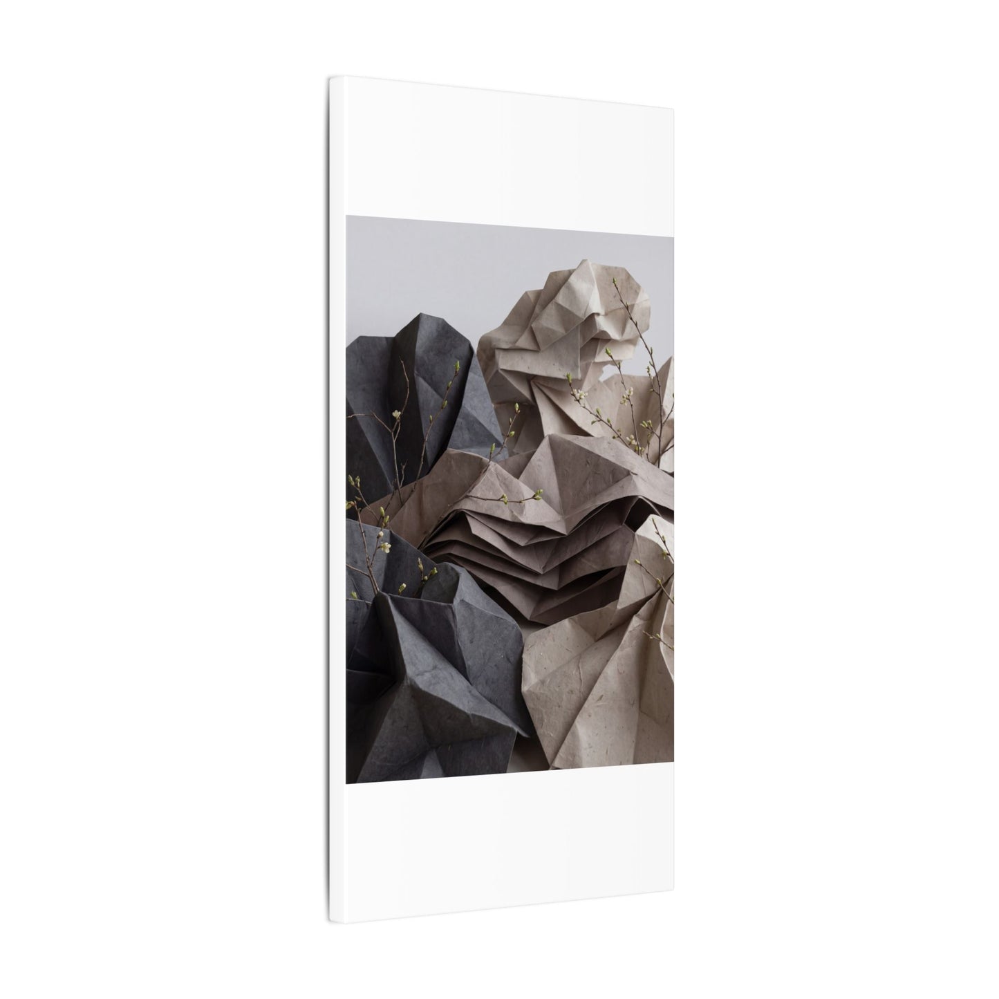 Neutral Paper Fold Canvas Art - Texture Japandi