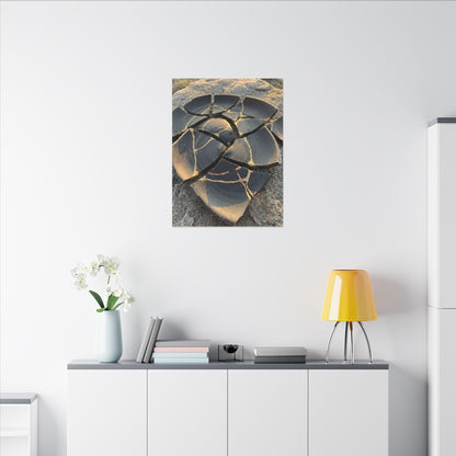 Broken Pottery Winter Canvas Art | Kintsugi Resilient Design
