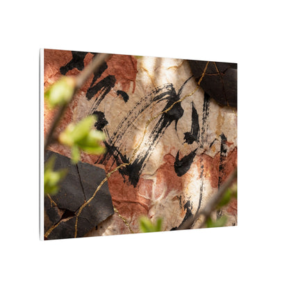Datsuzoku Ink Brushstroke Canvas Art - Kintsugi Gold Repair