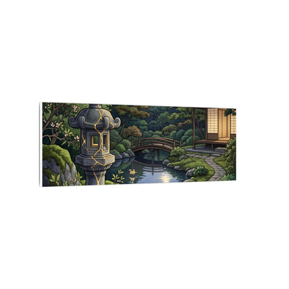 Spring Moonlit Garden Gold Vein Canvas Art | Resilient Decor