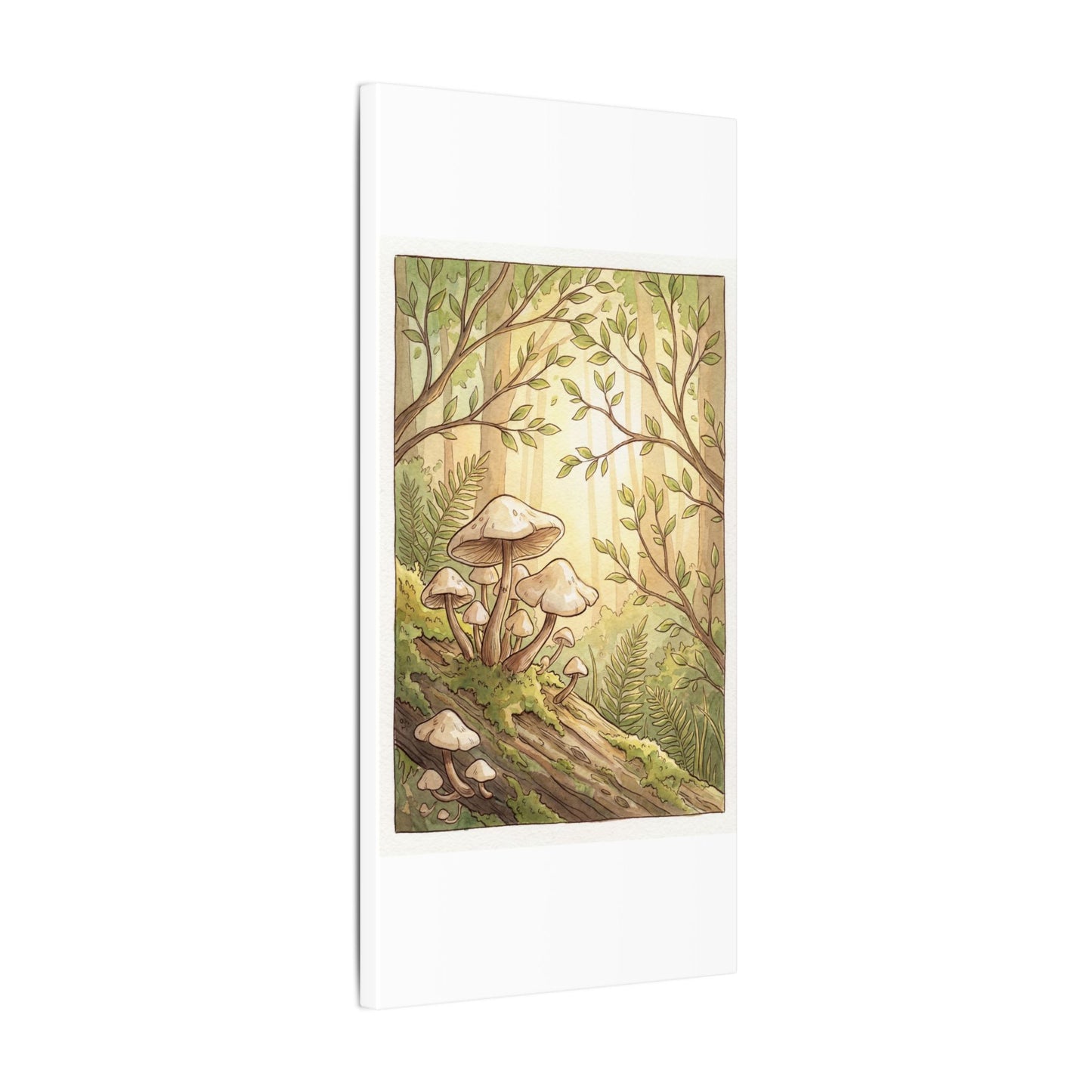 Spring Wild Mushrooms Mushroom Illustration Canvas Art | Cozy Decor