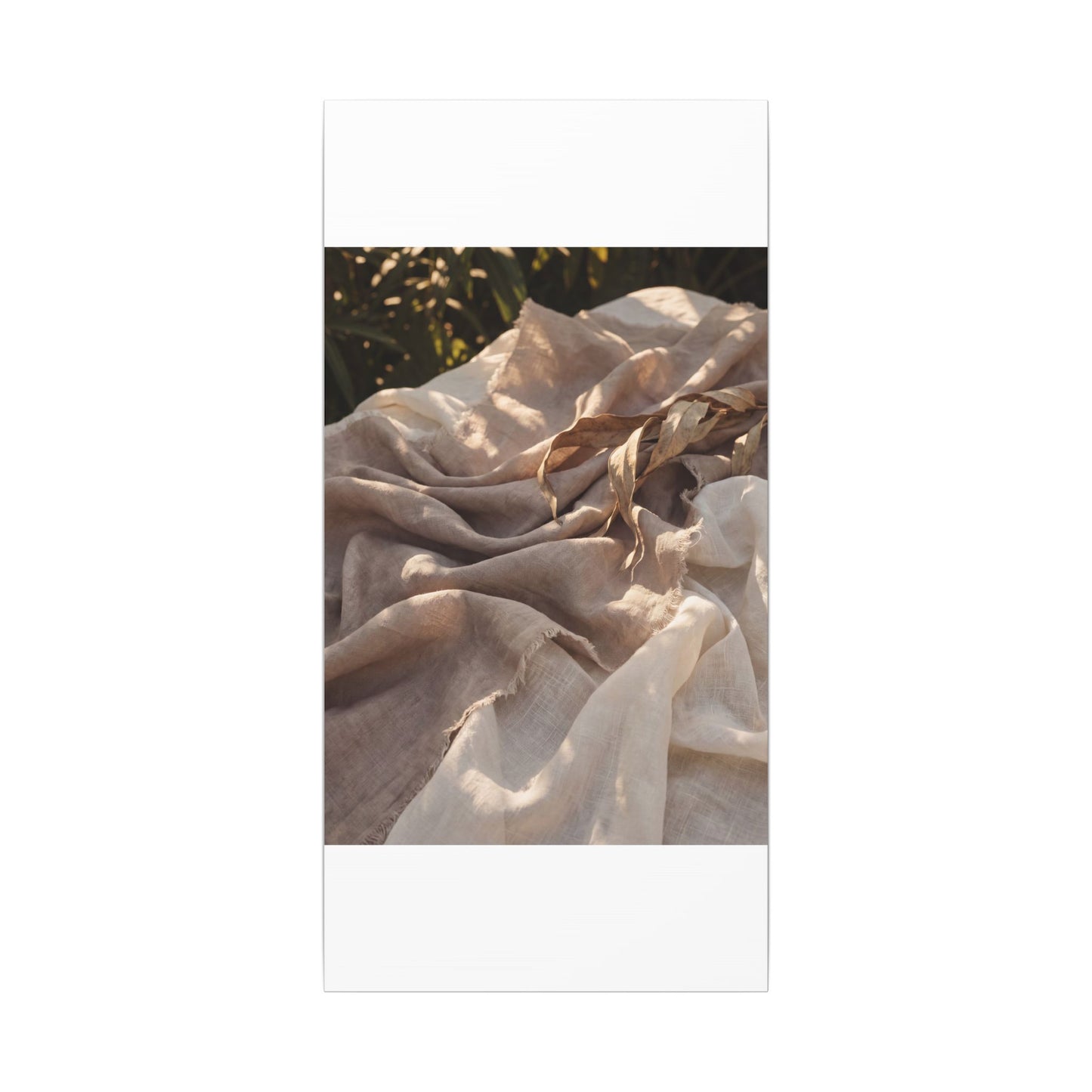 Silk Drape Summer Canvas Art | Japandi Neutral Design