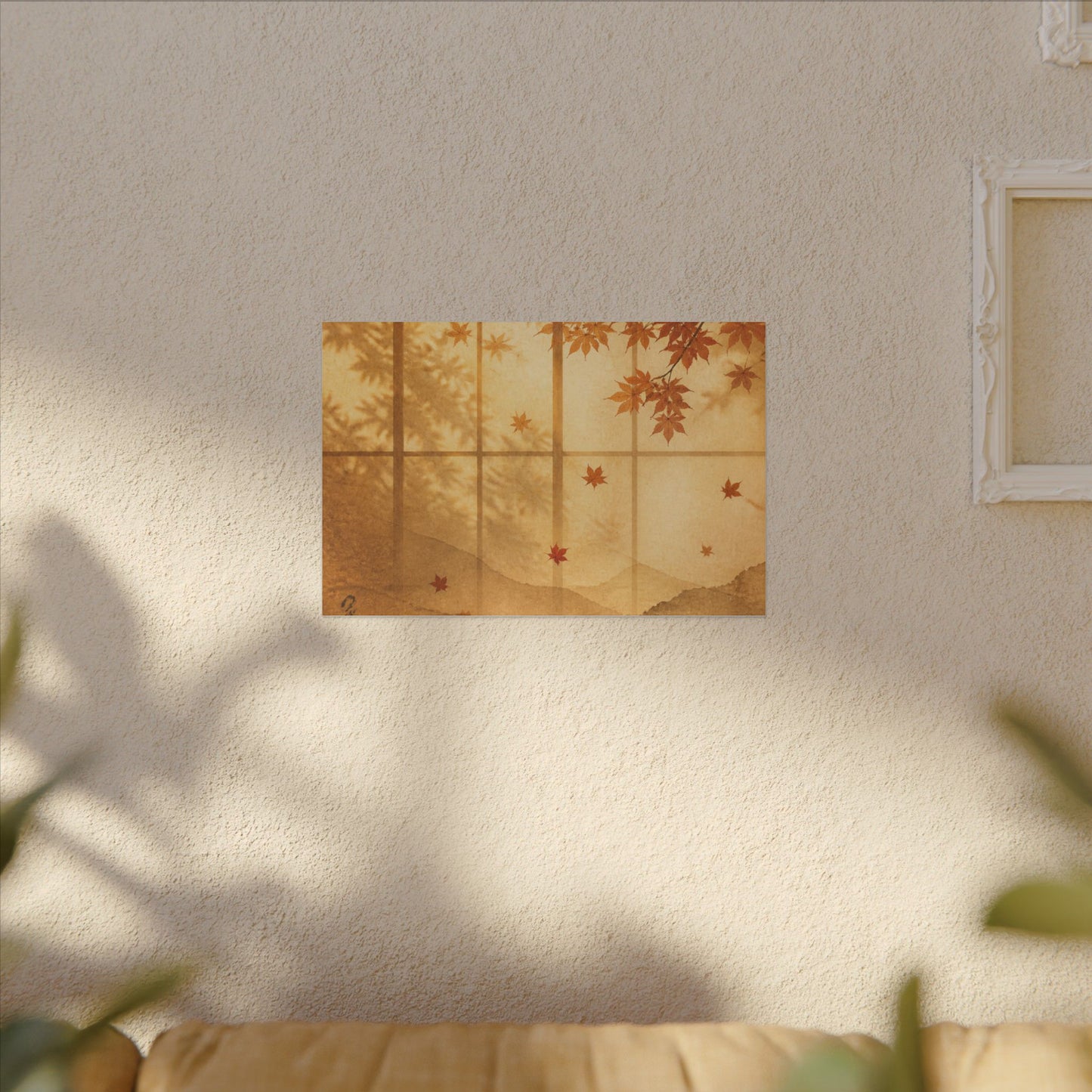 Shoji Screen Texture Canvas Art | Earthy Japandi Art