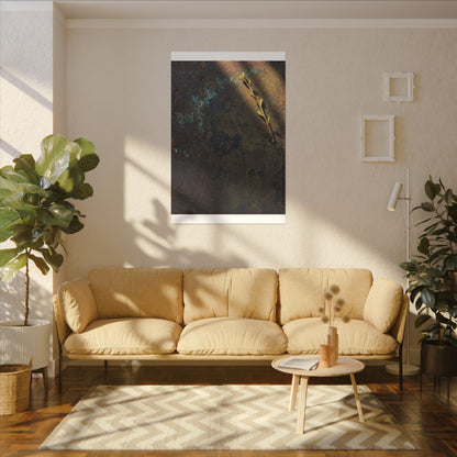 Golden Hour Rust Patina Canvas Art - Dark Japandi Ma