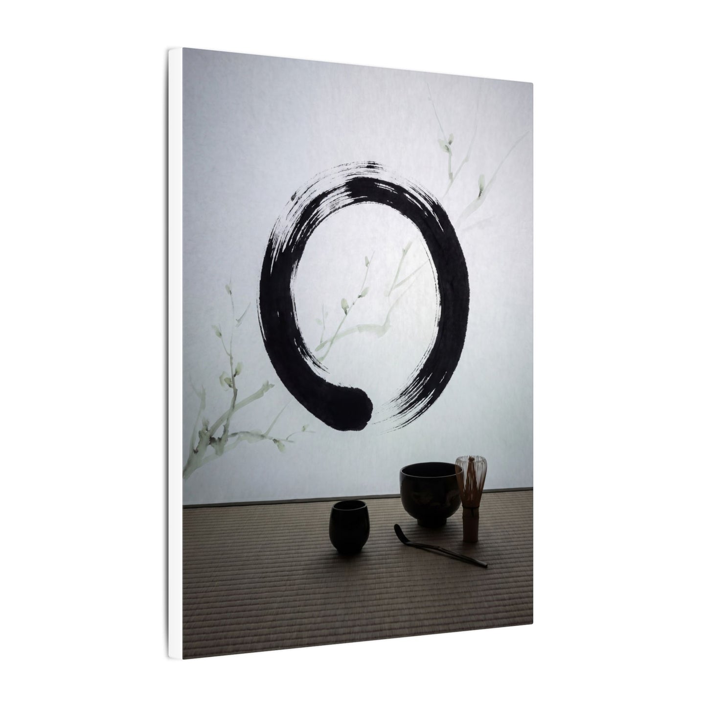 Tea Ceremony Enso Canvas Art | Peaceful Zen Art