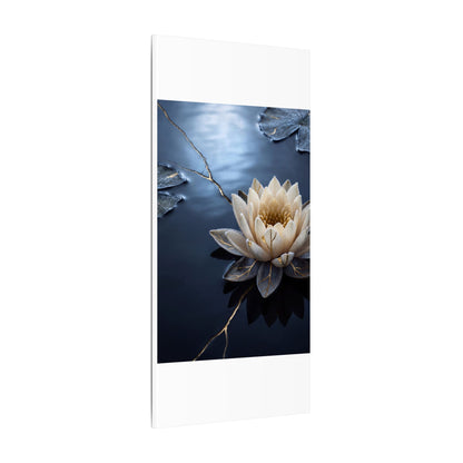 Beautiful Lotus Flower Canvas Art - Gold Vein Kintsugi