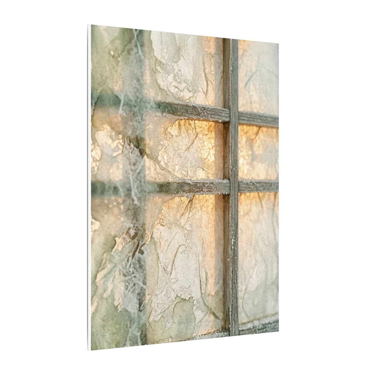 Winter Shoji Screen Watercolor Canvas Art | Elegant Decor