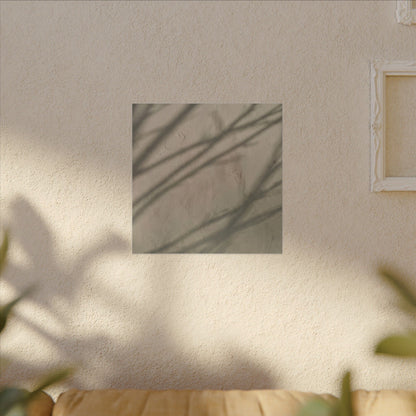Shadow Play Japanese Pattern Canvas Art | Warm Japandi Art