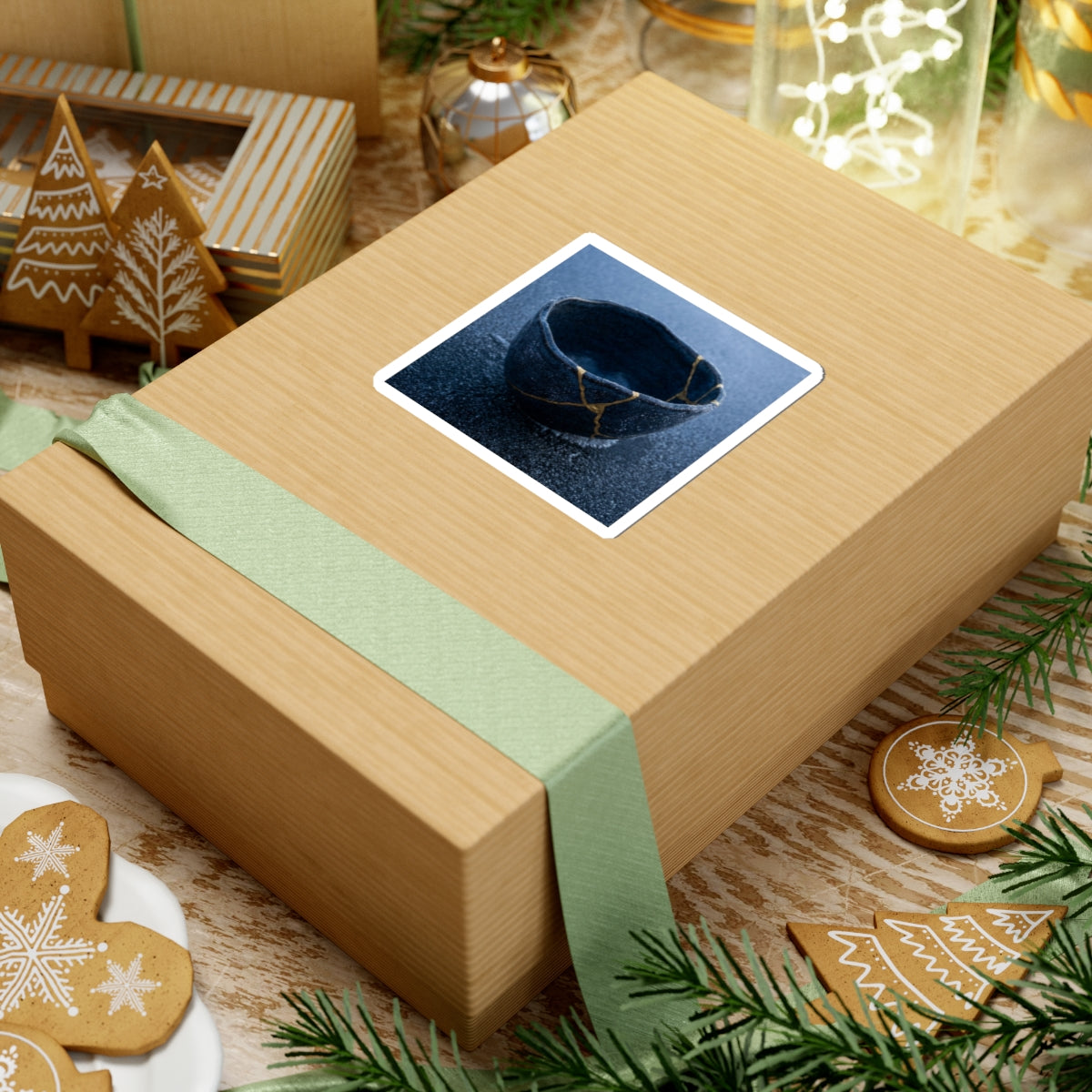 Moonlight Ceramic Bowl Sticker - Kintsugi Kanso