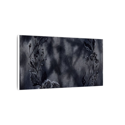 Dried Flowers Canvas Art | Winter Dark Japandi Shadow Zen Art