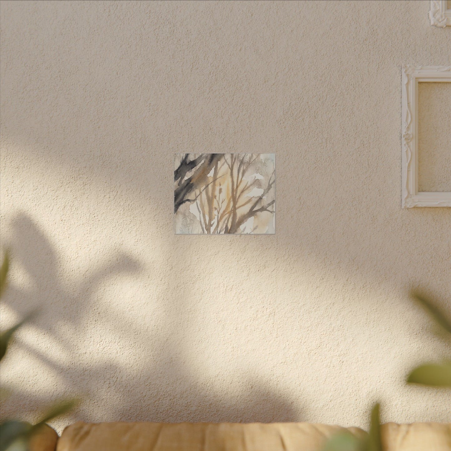 Ma Shadow Play Canvas Art - Japandi Watercolor