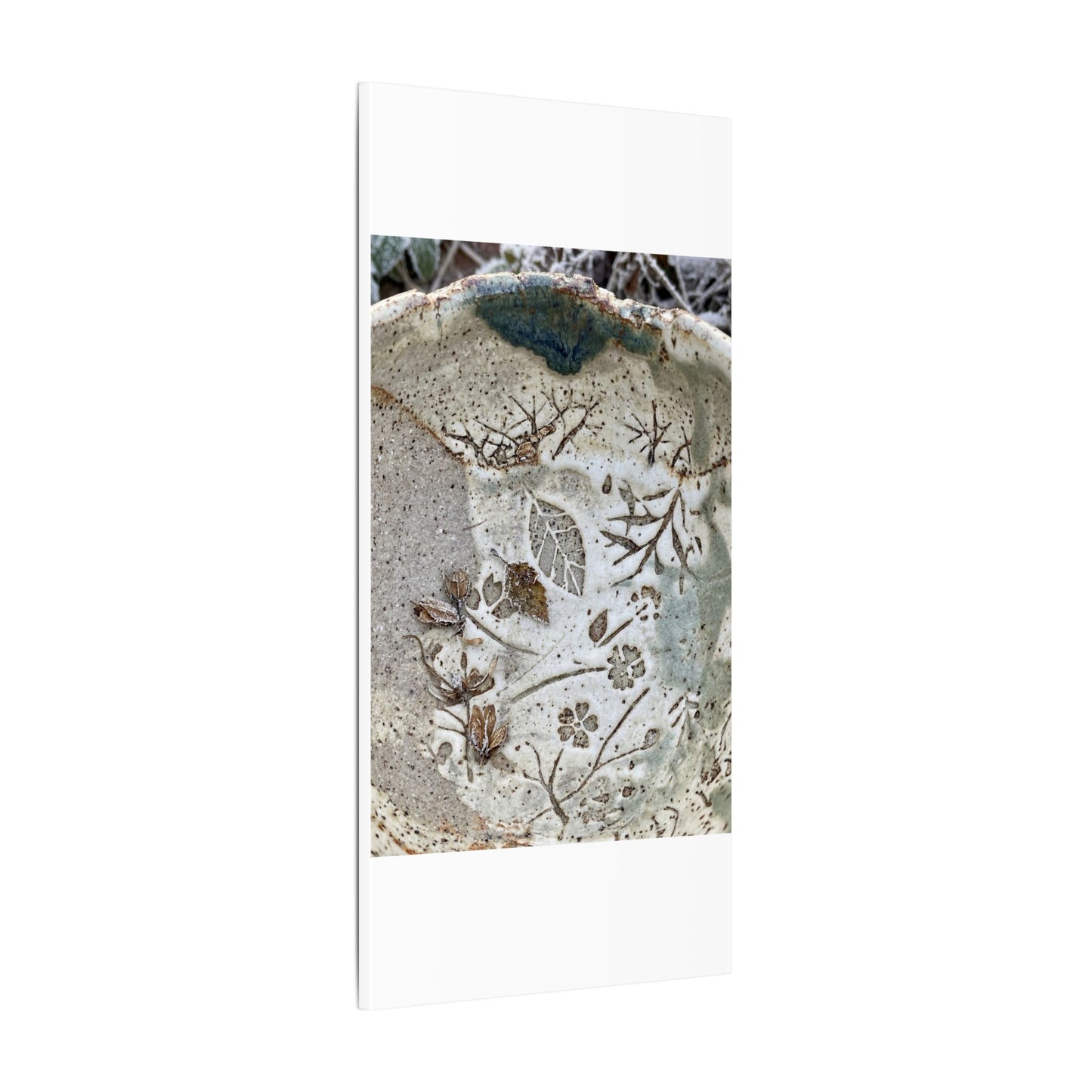 Ceramic Bowl Winter Canvas Art | Japandi Earthy Design