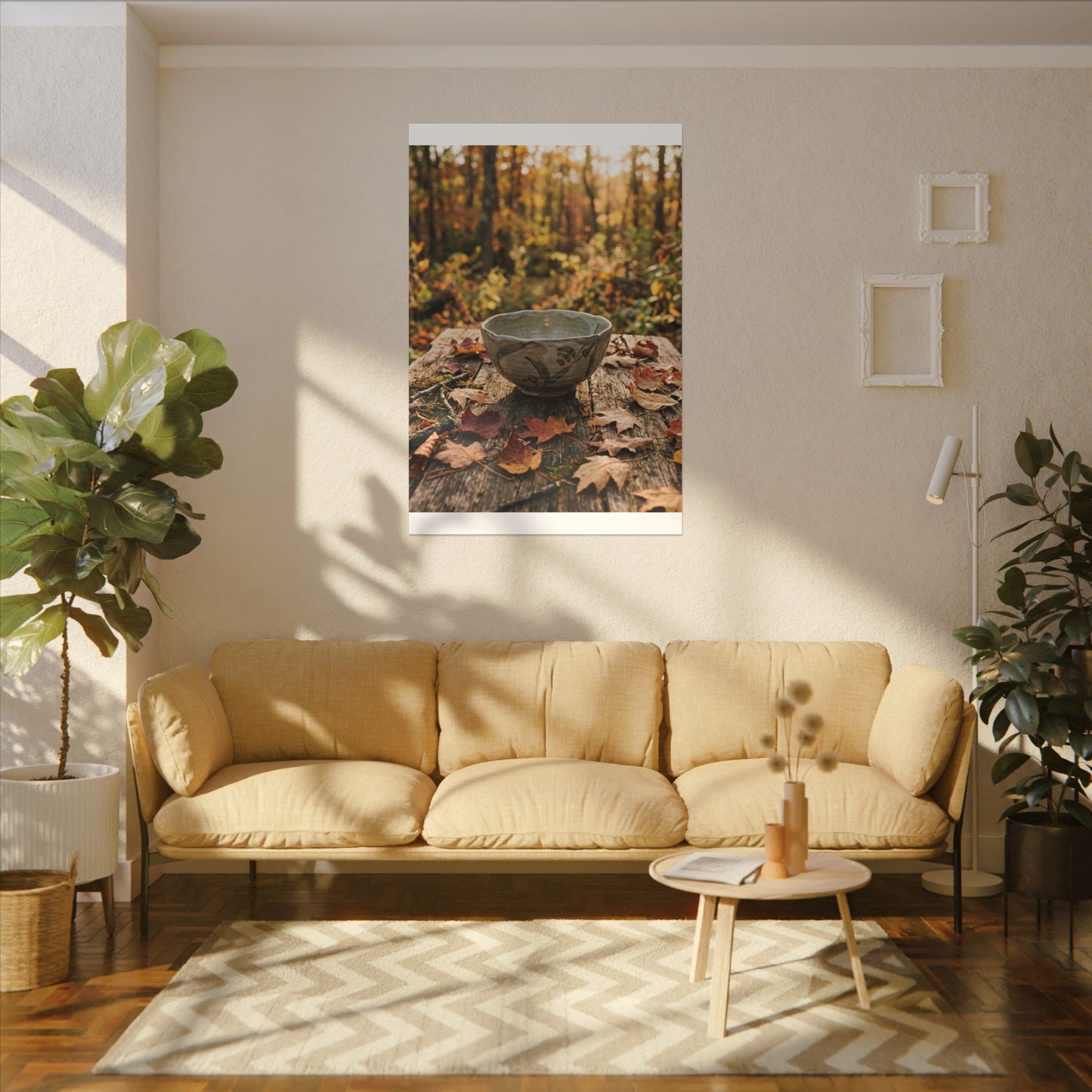 Spring Rock Garden Moody Minimal Canvas Art | Luxurious Decor