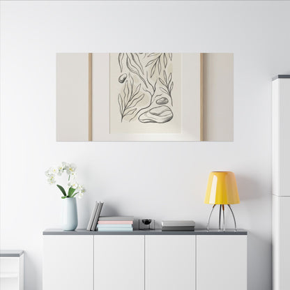 Japandi Charcoal Canvas Art