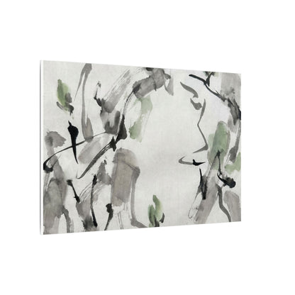 Zen Ink Brushstroke in Overcast | Sumi E Canvas Art