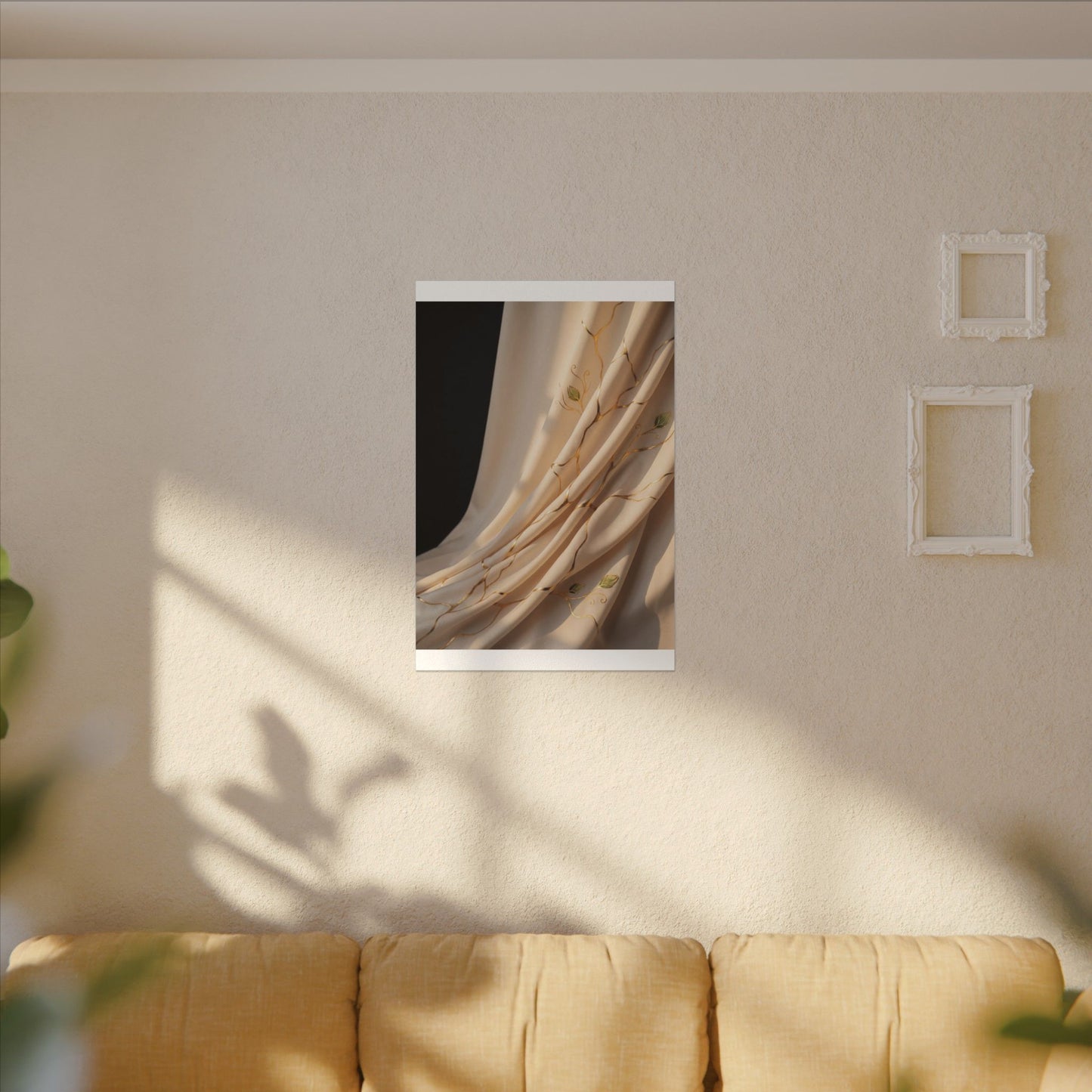 Golden Hour Silk Drape Canvas Art - Kintsugi Fukinsei