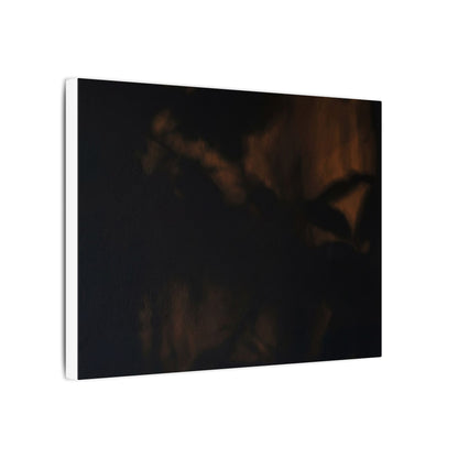 Shadow Play Summer Canvas Art | Dark Japandi Sophisticated Design