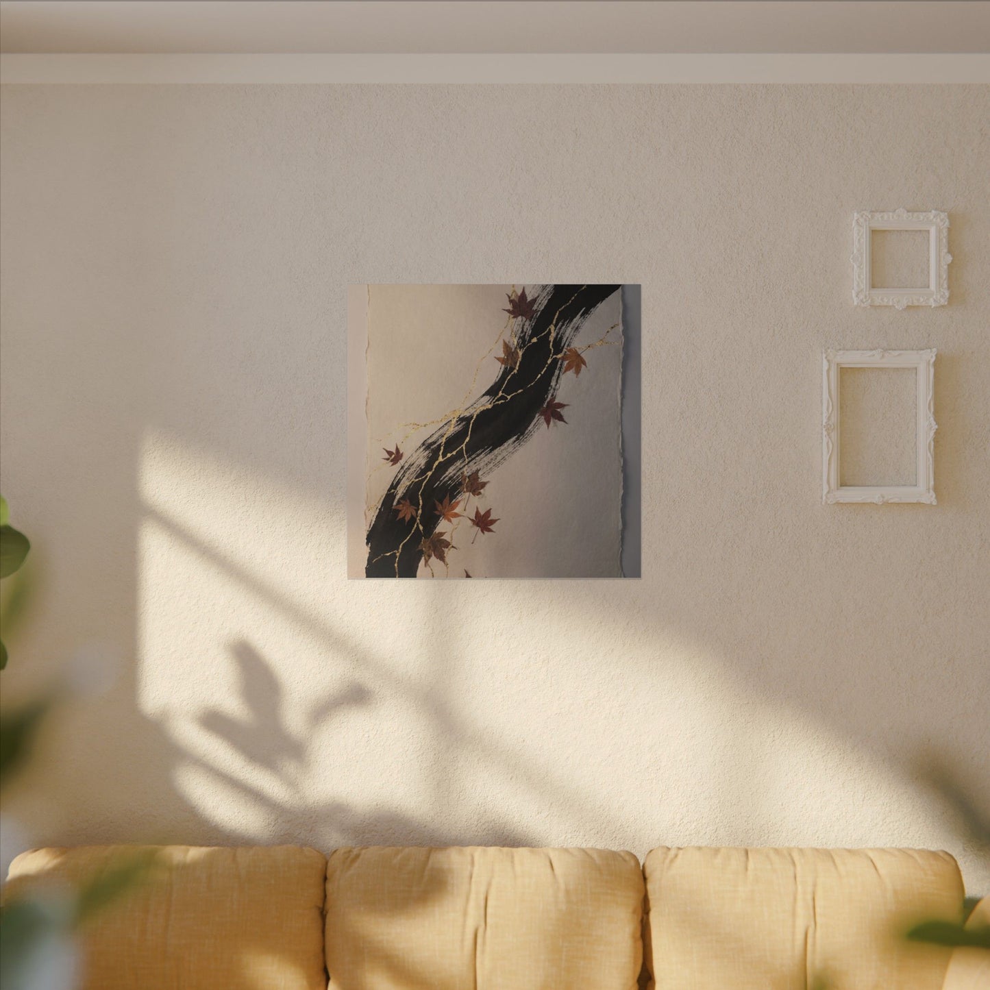 Dawn Ink Brushstroke Canvas Art - Kintsugi Ma