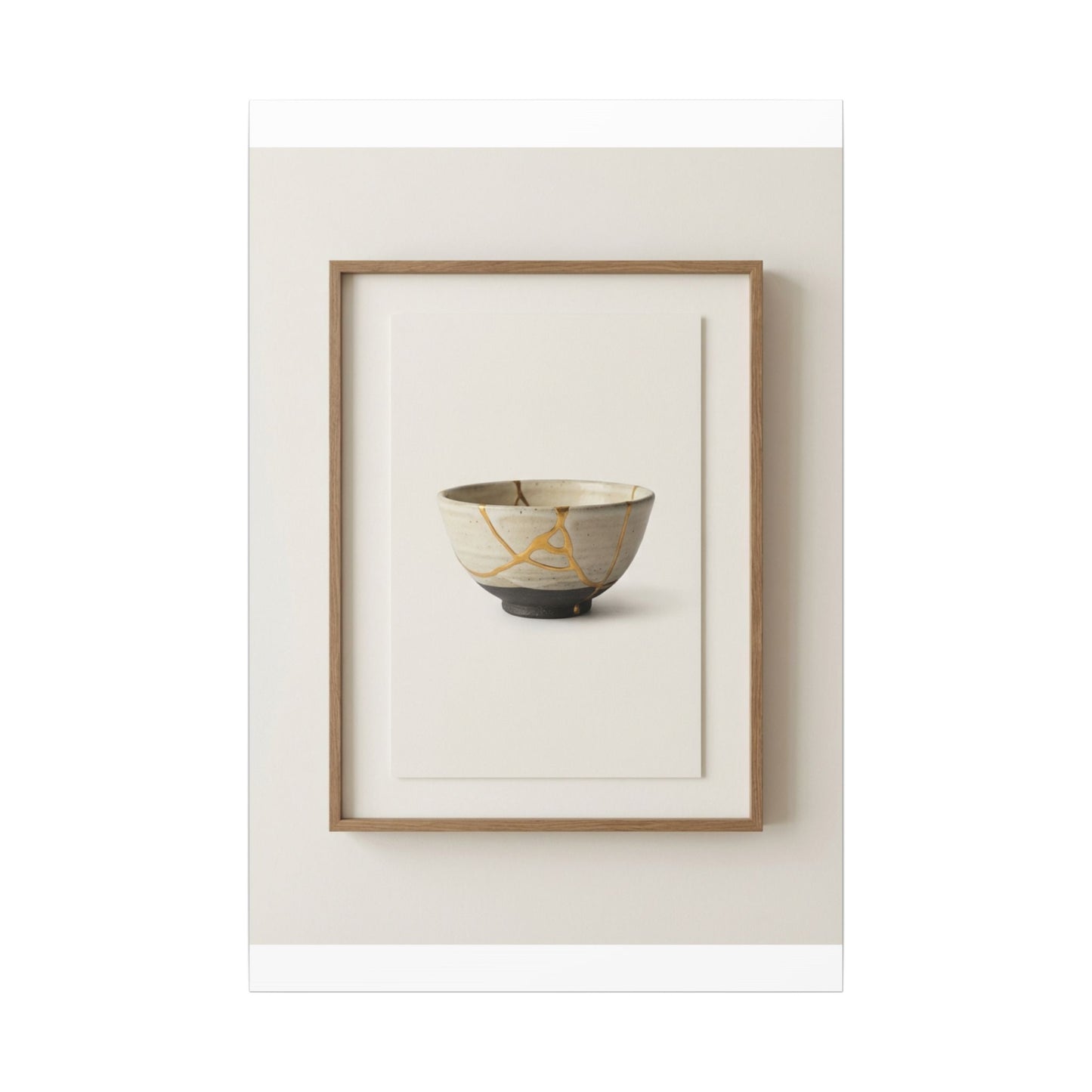 Kintsugi Charcoal Canvas Art