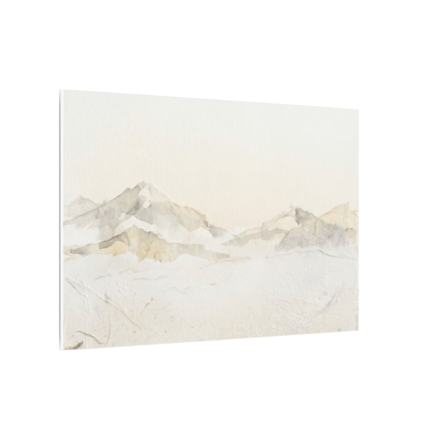 Mountain Mist Winter Canvas Art | Japandi Warm Design