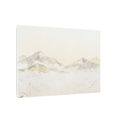 Mountain Mist Winter Canvas Art | Japandi Warm Design